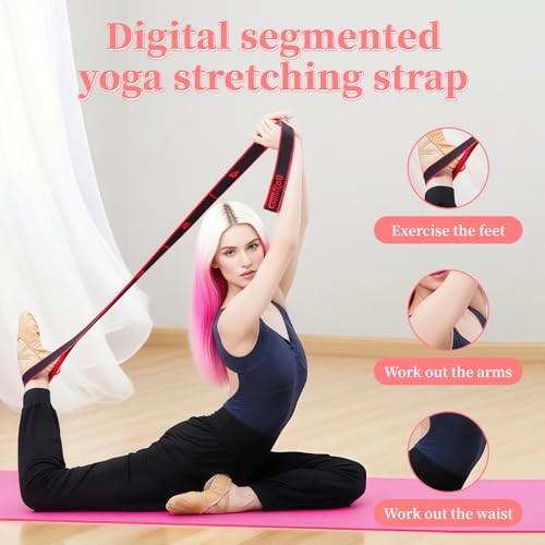 UncleS Elastic Tension Band Exercise Pull Rope Stretch Rope 8 Segment Pilates Stretching Band Female Resistance Training Equipment Fitness Exercise Resistance With Number - color: D