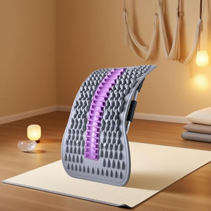 Back Stretcher - Adjustable Multi-Level Support, Ergonomic Arch Design, Muscle Relaxation Tool, Spine Alignment Device | Yoga Stretching Accessory with Pain Reliefs Function for Home, Offices Session - color: Purplee