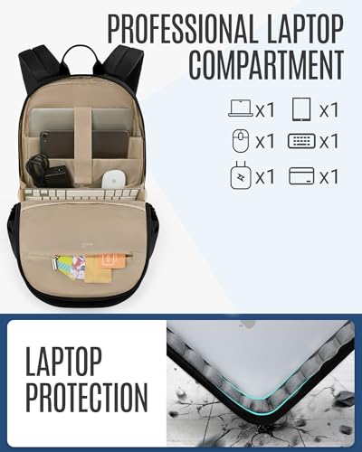 LIGHT FLIGHT Travel Backpack for Women, 15.6 Inch, Beige+Green | Laptop Backpack, USB Charging Hole, Water Resistant, Large Capacity, College Bookbag - color: Beige+green, size: 15.6 Inch without Wheels