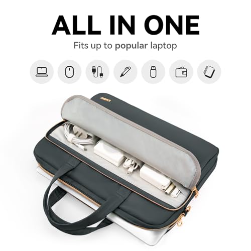 Laptop Bag Case for Women Men Messenger Briefcase Bag, 17 17.3 Inch - color: Heather Grey, size: 17.3 inch