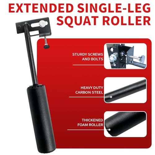 AHTAPFON Nordic Leg Roller for Rack Mounted,Bulgarian Split Squat Accessories,Nordic Hamstring Curl Attachment,Home Gym Equipment for uprights ranging from 2" to 4" wide - size: 5/8″-16mm Hole