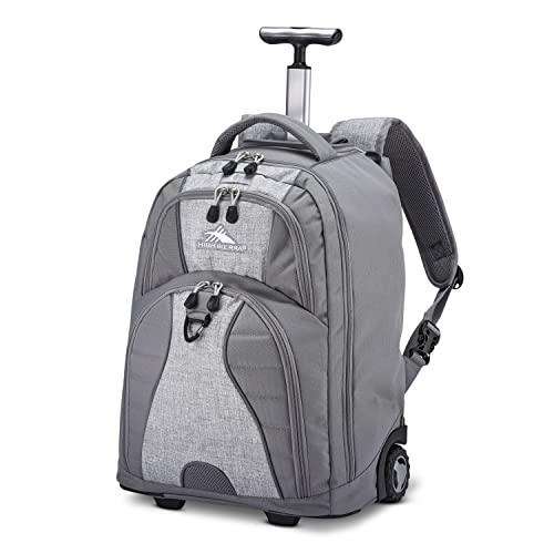 High Sierra Freewheel Wheeled Laptop Backpack, Silver Heather, 20.5 x 13.5 x 8-Inch - color: Silver Heather