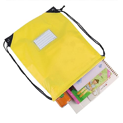 CODOBON 50 Pack Drawstring Bags,Bulk Draw String Backpack, DIY Gym Sports Cinch Bag Sackpack for Women Men, Yellow - color: Yellow