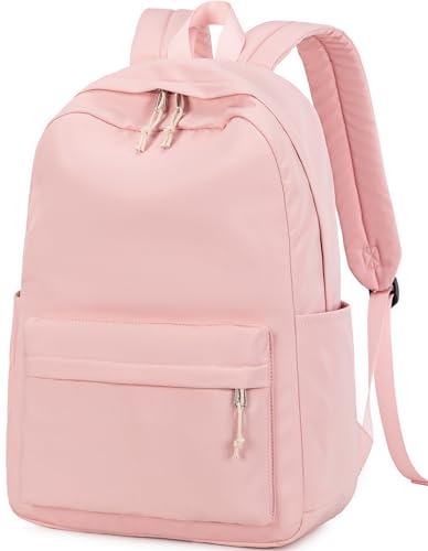LEDAOU School Laptop Backpack for Teen Girls Lightweight 15.6 inch Bookbag for College Middle High School Women Casual Travel Daypack - color: Pink