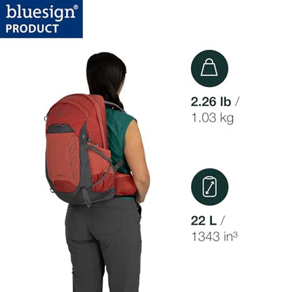 Osprey Tempest 22L Women's Lightweight Hiking Backpack - Small Daypack for Travel & Camping, Red Pampas/Coal Grey - color: Red Pampas/Coal Grey, size: 22L - Standard Fit