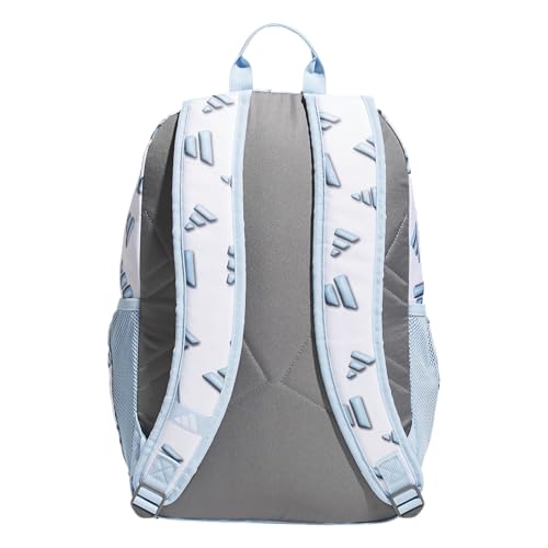 adidas Kids Affiliate Backpack – School Bag for Girls and Boys, 27L, 3D AOP White/Clear Sky Blue/Clear Pink, OSFA - color: 3d Aop White/Clear Sky Blue/Clear Pink
