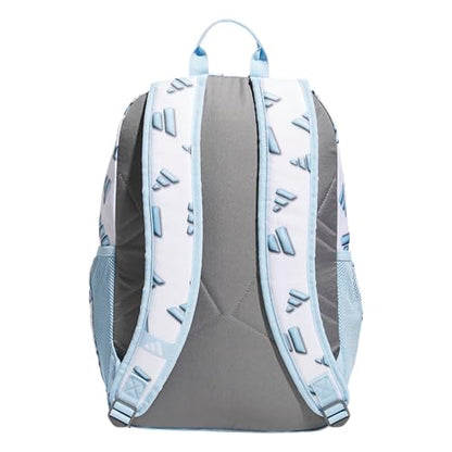 adidas Kids Affiliate Backpack – School Bag for Girls and Boys, 27L, 3D AOP White/Clear Sky Blue/Clear Pink, OSFA - color: 3d Aop White/Clear Sky Blue/Clear Pink