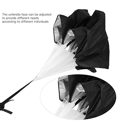 Running Parachute Speed Training, Speed Training Equipment Running Parachute Adjustable Waistband Pongee Coating Drag Running Speed Training Parachute for Sports (Black)