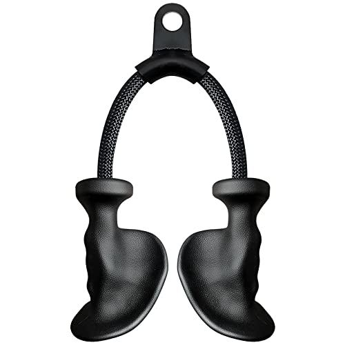BLUSLM Ergonomic Tricep Rope Pulldown Attachments, Upgraded 27 32 40 & 47 Inch Extra Long Triceps Rope Cable Attachments for Gym, LAT Pull Down Bar for Cable Machine, Tricep Workout Cable Attachments - color: HAND ROPE-01
