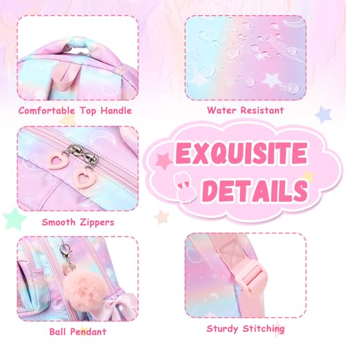 PIG PIG GIRL Kids Backpack for Girls - School Bags for Middle School Students - Book Bag for Elementary Primary - Kawaii Ita Backpack - Pink Planet - color: Pink Planet