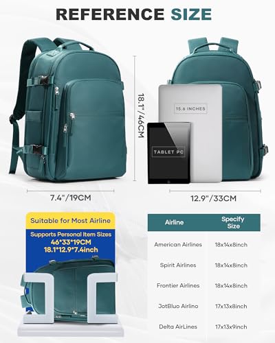 coofay Vacuum Backpack Travel with Pump Vacpack Backpack with Vacuum Seal Backpacks Traveling Backpacks Vacuum Compression Air Travel Bag Carry on Luggage - color: E-peacock Blue
