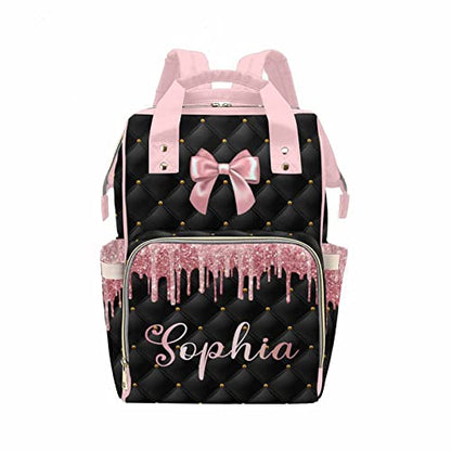 MyPupSocks Custom Baby Diaper Backpack with Name, Custom Multifunction Large Travel Diaper Bag Backpack for New Mom Baby Newborn - color: Multi #28