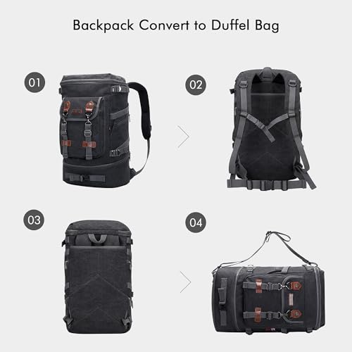 WITZMAN Travel Backpack for Men Women Carry-on Airline Approved - color: Black