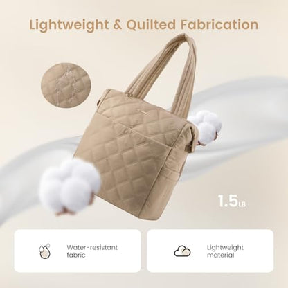 LOVEVOOK Diaper Bag Backpack,Diaper Bag Tote for Mom Dad with Changing Pad,Insulated Pockets, Convertible Lightweight Baby Backpack with Pacifier Case（Khaki） - color: Khaki