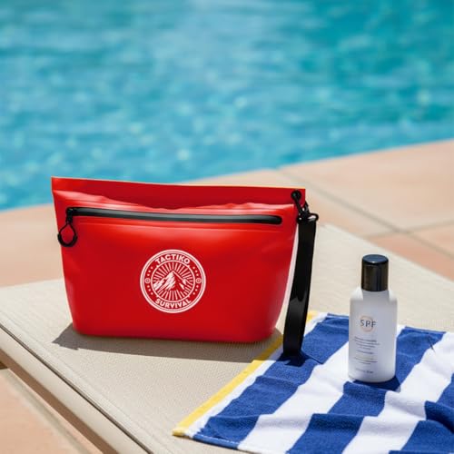 Tactiko 3L Heavy-Duty Zipper Pouch – Splash-Resistant Gear Organizer - color: Red