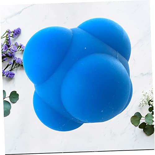 1Pc Hexagonal Silicone Agility Reaction Training Ball Durable Bounce Ball for Indoor Games for Athletes and Fitness Enthusiasts