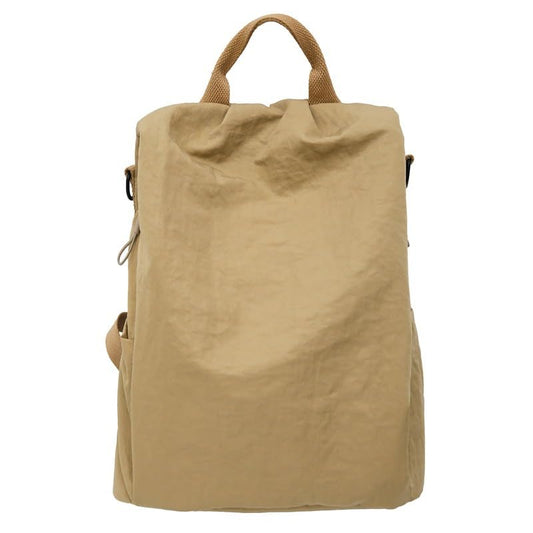 Convertible Nylon Backpack, Casual Lightweight Daypack Shoulder Bag, Multi-Way Carrying Design