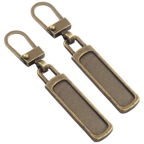 Unlorspy 6Pcs Upgraded Zipper Pull Replacements, Universal Detachable Slider Handles for Purses, Jackets, Backpacks, Boots, Coats, Luggage&Jeans(Bronze) - color: Bronze