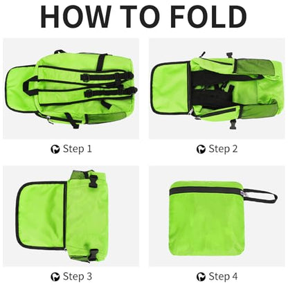 Small Hiking Daypack,15L Water-Resistant Hiking Backpack Packable Lightweight Travel Day Pack for Women Men (LinghtGreen, Small) - color: Linghtgreen, size: 15L