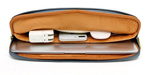 kayond Water-Resistant Canvas 13.3 Inch Laptop Sleeve-Blue Water Hyacinth - color: Blue water hyacinth, size: 13-13.3 inch