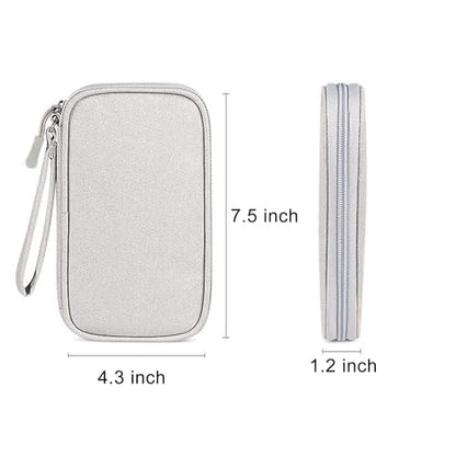 Organizer Bag Case Electronic Devices Travel Pouch Cable USB Charger Accessories Cellphone SD Power Bank Earphone - color: Signle Layer-Deep Blue