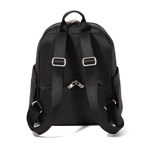 Securtex Anti-Theft Getaway Backpack - 9.4"x13"x5" Travel Safe Bag w/Locking Zippers, Slash-Resistant, RFID - color: Black