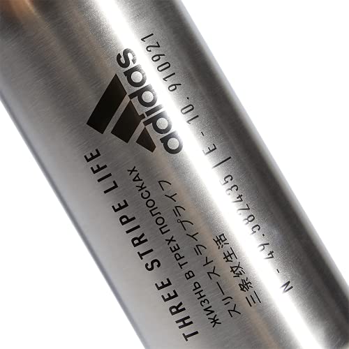 adidas Metal Water Bottle 1L - color: Stainless Steel/Black/2
