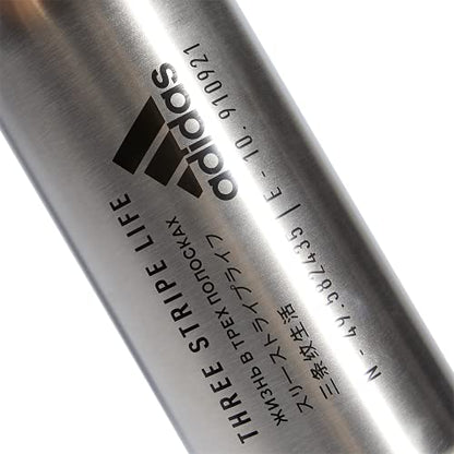 adidas Metal Water Bottle 1L - color: Stainless Steel/Black/2