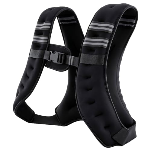 Weighted Vest for Men Women, 12LB/16LB Weight Vest with Reflective Strips, Strength Training Running for Running, Training Workout, Jogging, Walking - size: Single deduction