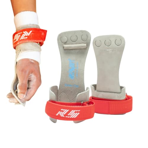 Reisport Men's High Bar Gymnastics Grips - Durable Leather Hand Grips for Gymnastics Bars Men & Boys - Gymnastics Equipment & Accessories for Advanced Gymnasts - size: Large, style: Hook/Loop