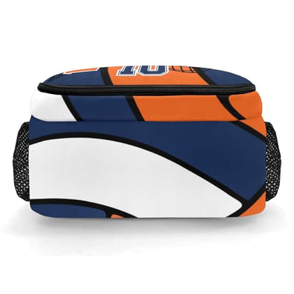 Volleyball Blue Orange Shoulders Bag Backpacks Casual Daypacks for Women Men Party Sports - color: Muilti 23