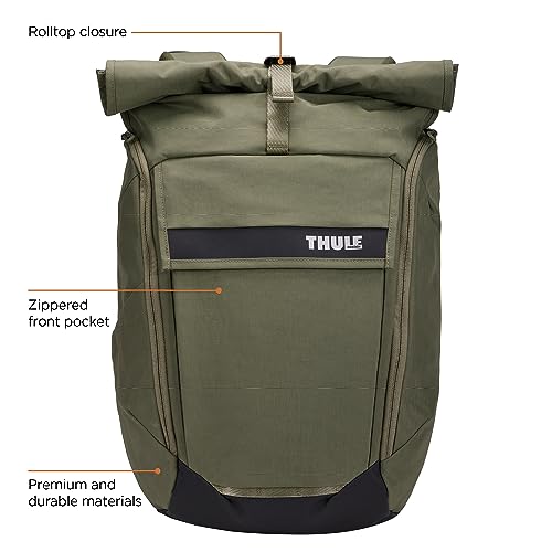 Thule Paramount 24L Backpack - Commuter Backpack with Padded Laptop Sleeve - Fits 16" laptops and 12" Tablets - Thoughtful Layout and Organization - color: Soft Green, size: 24L