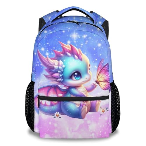Kids School Backpack - Dragon Backpacks for Girls - Bookbag Gifts for Daughter - School Bag for Kindergarten/Preschool/Elementary(17 Inch) - color: Color-7