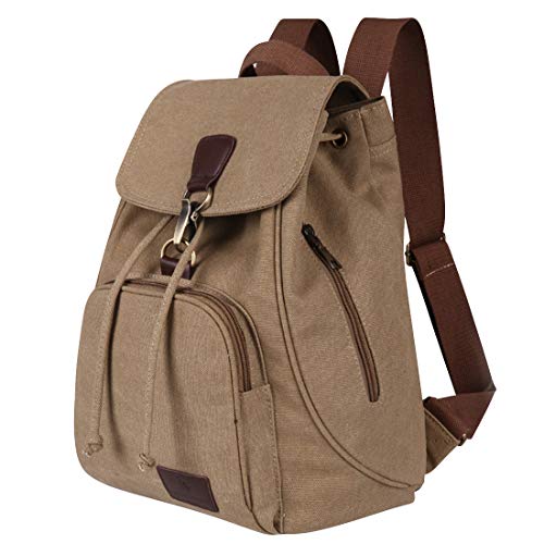 Canvas Fashion Backpacks Purse Casual Outdoor Shopping Daypacks Sports Rucksack Hiking Travel Multipurpose Bag Khaki - color: Khaki