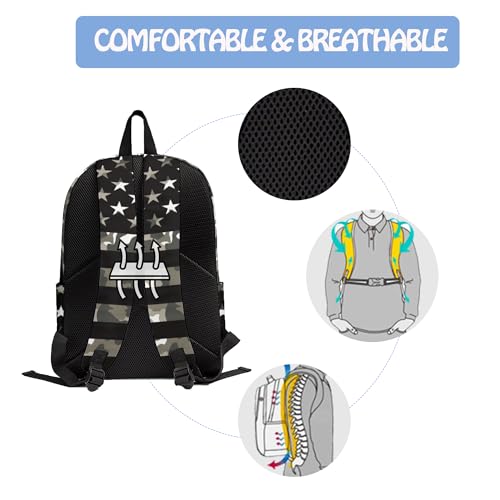 Flag 3PCS Backpack Set for Teens Elementary Middle High School, 17 Inch Lightweight Classic Bookpack 3 in 1 Set for Girls Boys, Kids Back to School Backpack with Lunch Box Pencil Case - color: Flag