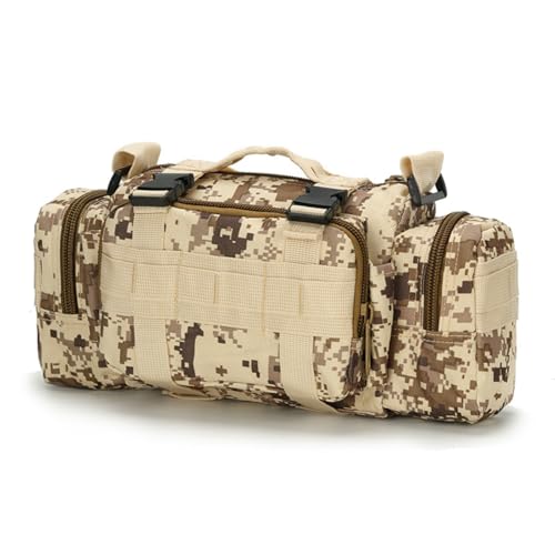 Deployment Bag Waist Tactical Pack Small Sling Pack Hand Carry Handlebar Bag (Desert Digital) - color: Desert Digital