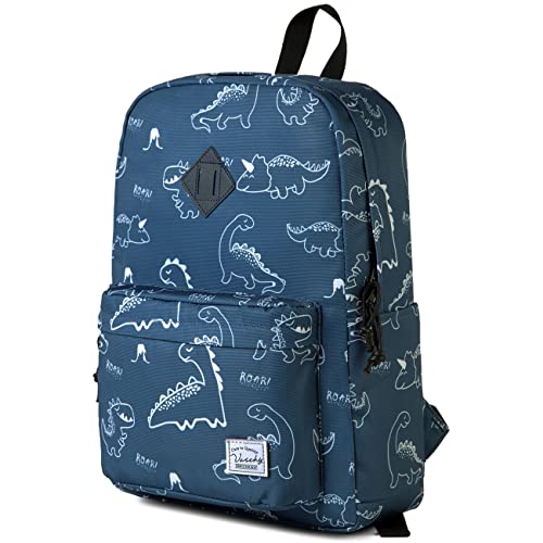 VASCHY Backpack for School, Lightweight Water Resistant Bookbag Casual Daypack for Man/Boys Dinosaurs - color: Z-dinosaur