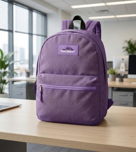 Lightweight Travel Backpack, Casual Daypack, Durable Commuter Bag, Adjustable Shoulder Straps, for Work, Hiking(Purple)