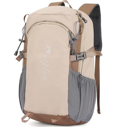 Small Hiking Backpack with Chest Strap for Men Women, 20L Lightweight Waterproof Travel Backpack with Padded Straps, Durable Cute Casual Hiking Daypack for Traveling Camping, Khaki - color: Khaki
