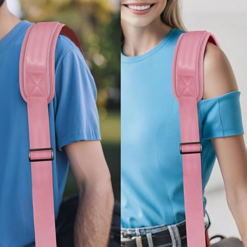 ZINZ 74" Shoulder Strap with Fixed Pad and Dual Balanced Buckles，Pink - color: Pink