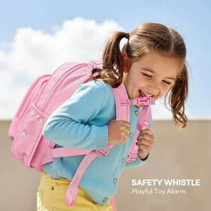 mibasies Girls Backpacks Ages 5-8: Quilted Backpack for Kids - Cute 15 Inches Bookbag for Kindergarten Elementary School Rainbow Pink - color: Rainbow Pink, style: Kids-15"h