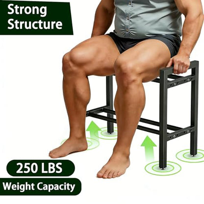 Dumbbell Storage Rack, Weight Rack for Dumbbells, 2 Tier Adjustable Kettlebell Rack Shelf Weight holder for Home Gym Heavy-Duty Space-Saving (Rack Only) - size: 20IN