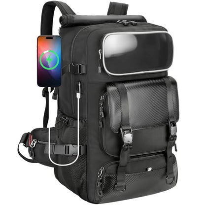 Travel Backpack for Men Women, Carry On Duffle Bag with Luggage Strap, USB Charging Port, Shoe Compartment, Dry-Wet Pocket, Clear Pocket,17 inch Laptop Heavy Duty Backpack for College Weekender Gym