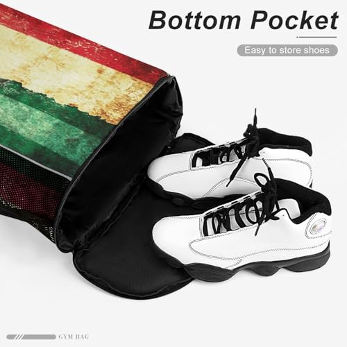 Flag Mexican Drawstring Backpack Gym Bag With Shoe Compartment String Bag Sport Beach Swimming Sackpack For Women Men - color: Flag Mexican