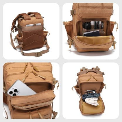 9L Mini Backpack for Men and Women, Small Backpack for Gym Hiking Travel Sports Running (20l-Brown) - color: 20l-brown
