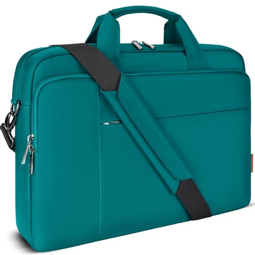 DOMISO 17.3 inch Laptop Messenger Bag Tote Bag for Women for Men,Business Travel Work Computer Bag Chromebook Case Briefcase,Compatible with 17 inch HP Dell Lenovo ASUS,Turquoise - color: Turquoise, size: 17-17.3 inch
