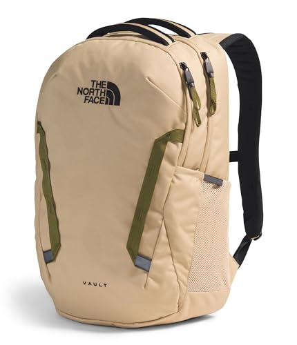 The North Face Vault Everyday Laptop Backpack - Commuter Travel Bag, Water-Repellent Finish, Spacious Compartment, Khaki Stone/TNF Black, One Size - color: Khaki Stone/Tnf Black