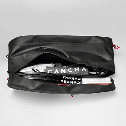 Cancha Racquet Bag Pro, Modular Water-Proof 6-Racket Tennis Bag, Lightweight, Water-Resistant Design, Spacious Multi-Compartment Storage, Ideal for Travel & Sport Black