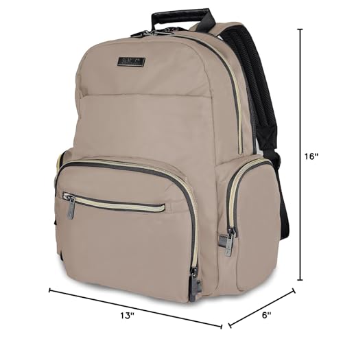 Kenneth Cole REACTION Sophie Backpack, Taupe, 15" Laptop - color: Taupe, size: 15" Laptop without Carry-On