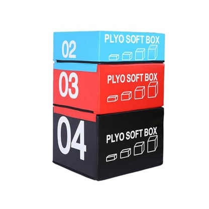 Jumping Training Box Foam Reinforced Box Stackable Soft Plywood Box Anti-Skid Safety, Used for Jumping, Strength Training and Physical Training, Suitable for Home Gym - size: 90*75*135cm